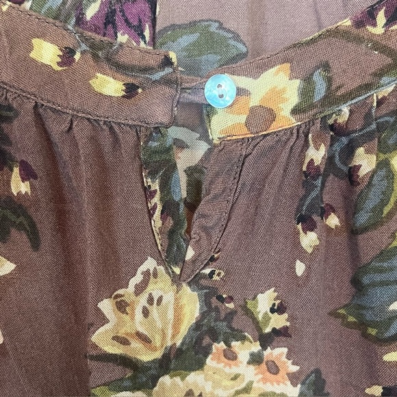 World Market Autumn Muted Colors Floral Blouse Sz M - Picture 9 of 15